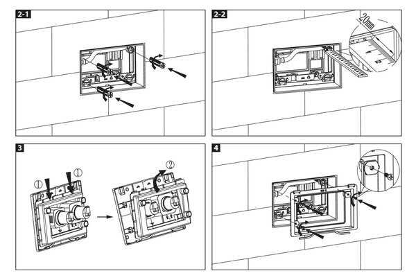 Cersanit Accento Square, buton de spălare pneumatic, negru, K97-426