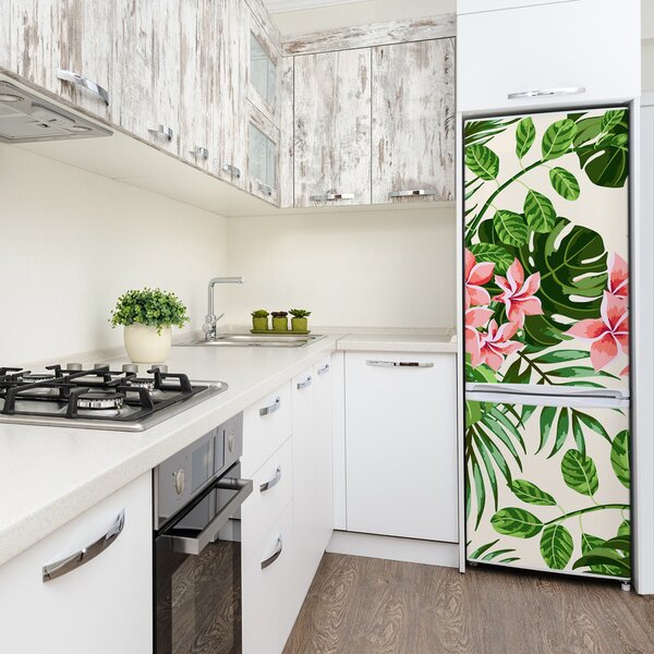 Autocolant pe frigider flori Hawaii