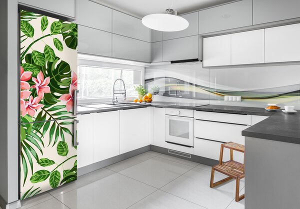 Autocolant pe frigider flori Hawaii