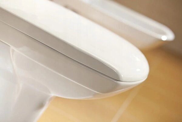 Cersanit Carina Clean On, vas WC suspendat + scaun WC antibacterian duroplast, set 548, alb, K701-033