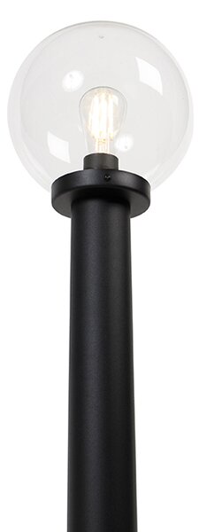 Lampă de exterior cu picior negru cu glob clar 100 cm IP44 - Sfera