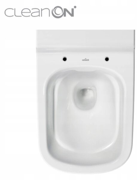 Cersanit Caspia, vas WC suspendat + scaun antibacterian din duroplast SET 741, alb, K701-103