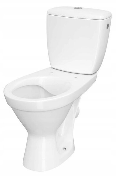 Cersanit Cersania SimpleOn 010 - WC combi 3/6l + scaun cu inchidere lenta din duroplast, deșeuri orizontale, alb, K11-2337