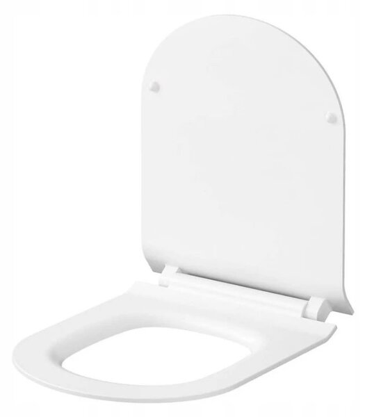 Cersanit City New Oval CleanOn 50,5x36x37 cm, vas WC suspendat + scaun WC cu inchidere lenta din duroplast, K701-104
