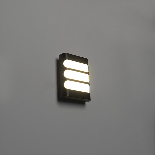Aplică modernă neagră cu LED inclusă IP44 - Gaev