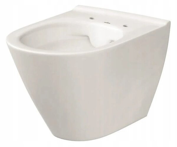 Cersanit City New Oval CleanOn 50,5x36x37 cm, vas WC suspendat + scaun WC cu inchidere lenta din duroplast, K701-104