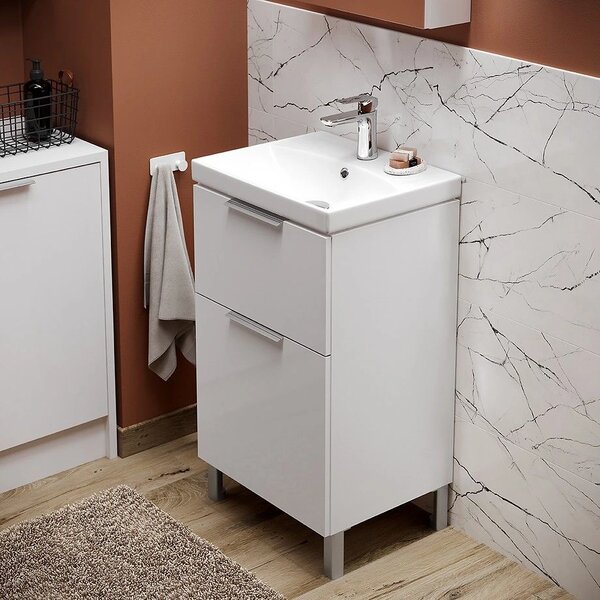Cersanit City, dulap baie cu chiuveta 60x45x77,5 cm, alb lucios, S801-422