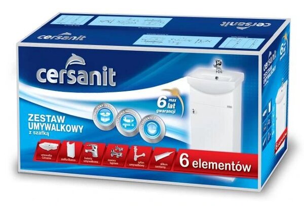 Cersanit Cersania BIANCO set, chiuveta si dulap 60cm, alb, S509-041-DSM