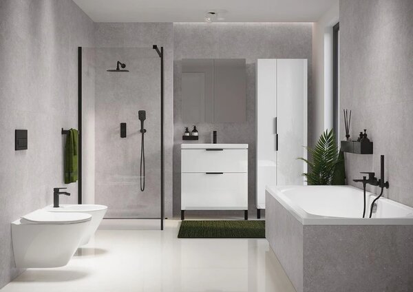 Cersanit City, dulap baie cu chiuveta 60x45x77,5 cm, alb lucios, S801-422