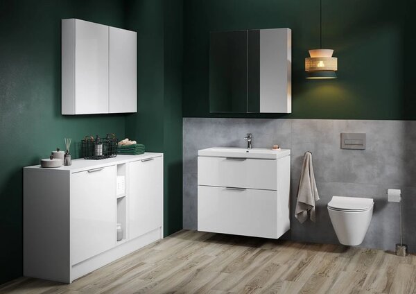 Cersanit City, dulap chiuveta 60x45x72 cm, alb lucios, S584-017-DSM