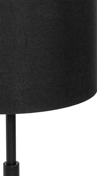 Lampa de masă modernă cu abajur din stofă negru cu auriu - VT 1