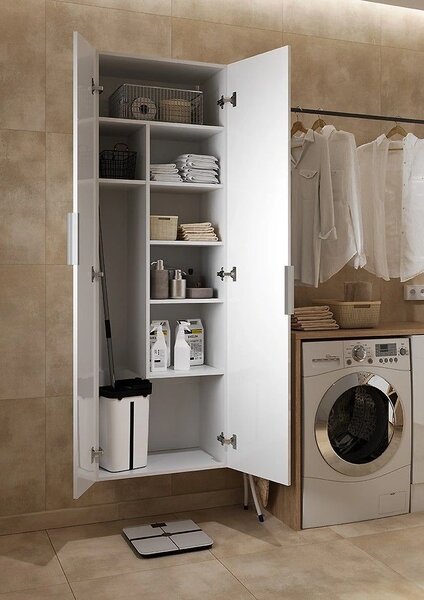 Cersanit City, dulap baie cu chiuveta 60x45x77,5 cm, alb lucios, S801-422