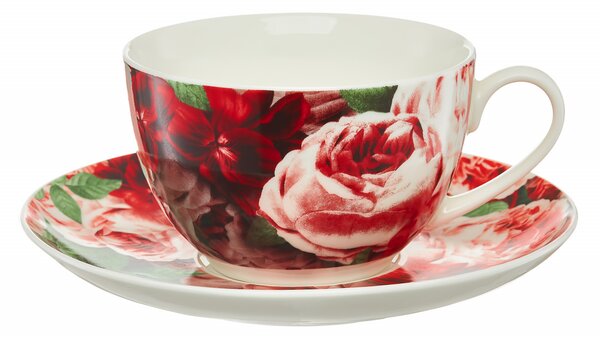 Set servire ceai sau cafea, 12 piese, 6 persoane, Peony