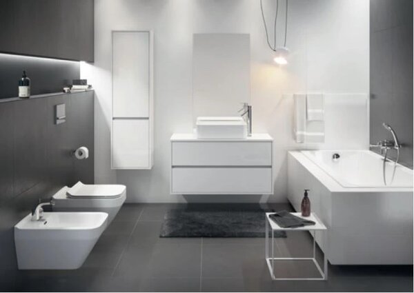 Patrat suspendat bideu WC Cersanit Crea, alb, K114-010