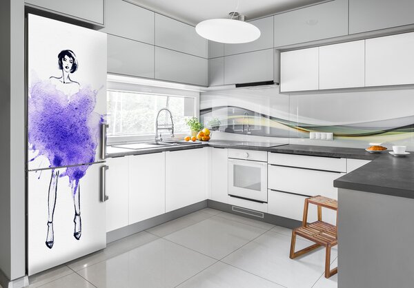 Autocolant pe frigider ilustrare de moda