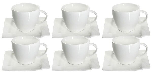 Set servire ceai sau cafea, 12 piese, 6 persoane, Kubiko
