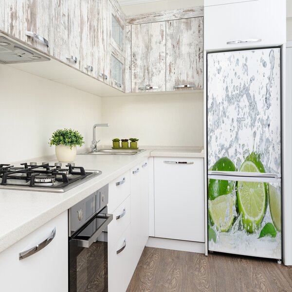 Autocolant pe frigider Lămâie verde