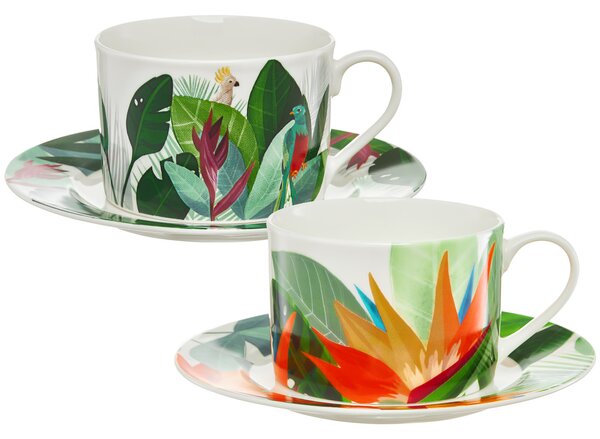 Set servire ceai sau cafea, 4 piese, 2 persoane, Paradise