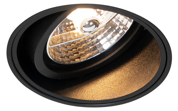 Spotlight modern îngropat negru fără ramă - Impact 70