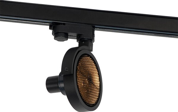 Spot trifazic modern negru - Master 111 Honey