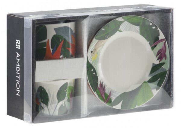 Set servire ceai sau cafea, 4 piese, 2 persoane, Paradise