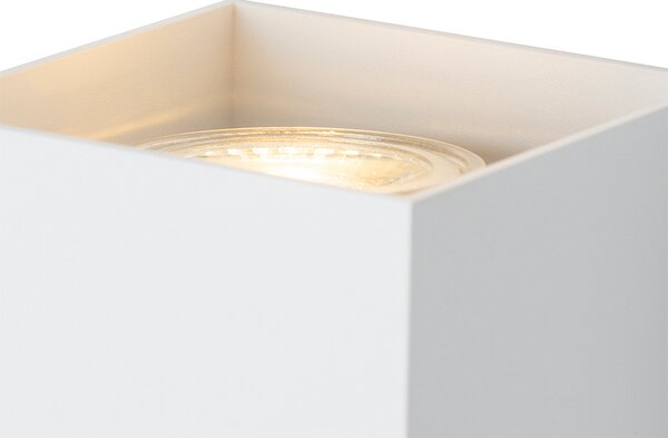Lampa de perete pătrată de design alb - Sabbir