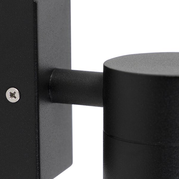 Set de 2 Aplice exterioare din oțel inoxidabil negru IP44 - Solo