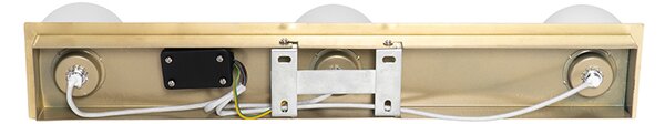 Aplică modernă aurie 48 cm IP44 cu 3 lumini - Cederic