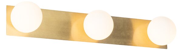 Aplică modernă aurie 48 cm IP44 cu 3 lumini - Cederic