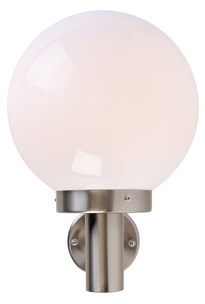 Lampă modernă de perete pentru exterior oțel inoxidabil IP44 - Sfera