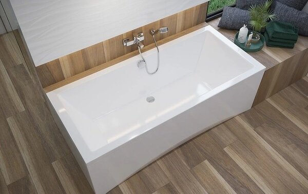 Cersanit Intro, cada acril 180x80cm + picioare, alb, S301-222