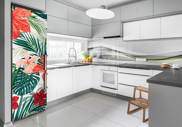 Autocolant pe frigider flori Hawaii