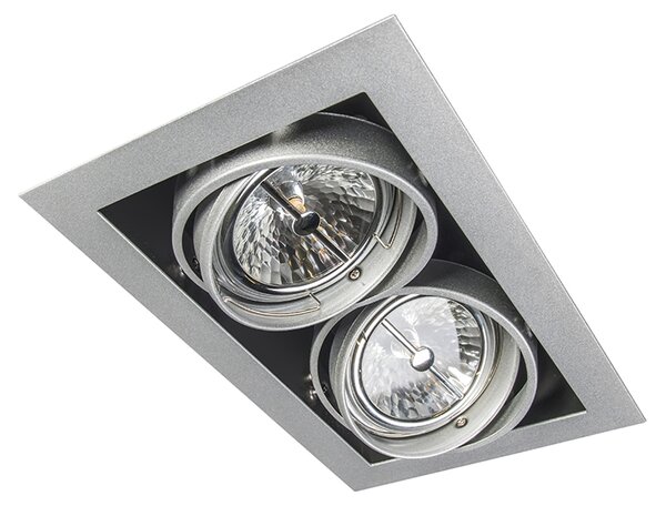 Spot integrat din oțel AR111 reglabil cu 2 lumini - Oneon