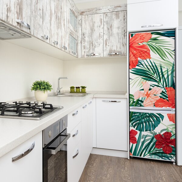 Autocolant pe frigider flori Hawaii