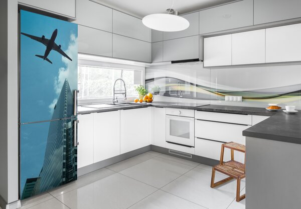 Autocolant pe frigider Avion