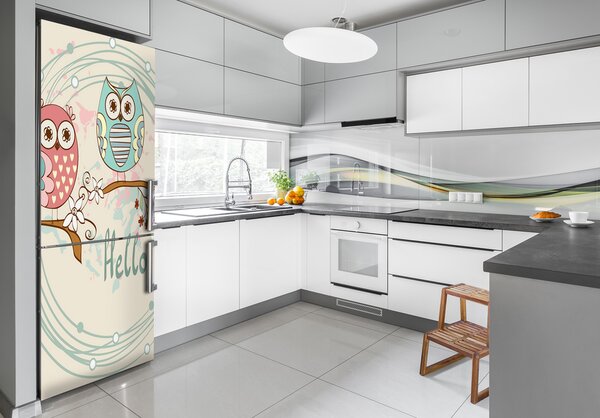 Autocolant pe frigider Owls