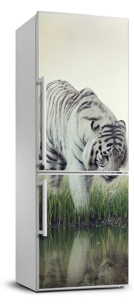 Foto Autocolant pentru piele al frigiderului tigru alb