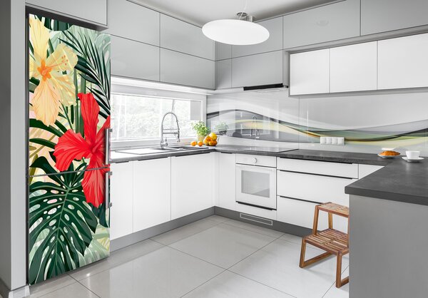 Autocolant pe frigider flori Hawaii