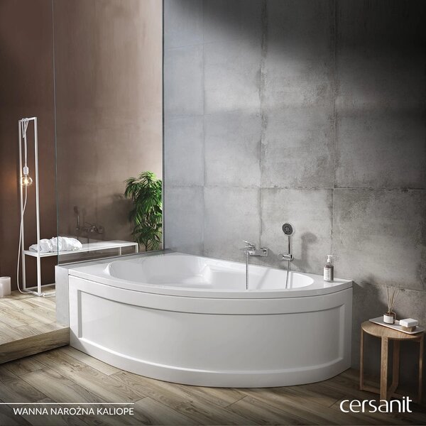 Cersanit Kaliope, cada coltar asimetrica stanga 170x110cm, alba, S301-114