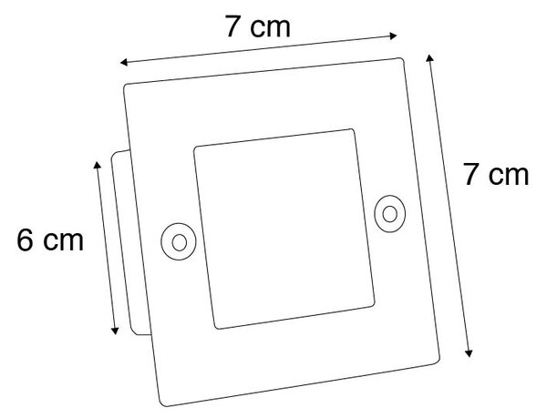 Set de 6 spoturi încastrate moderne oțel, inclusiv LED - Square 7