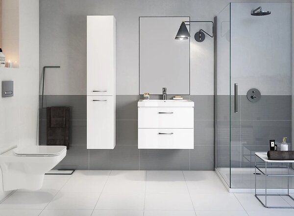 Cersanit Lara City 50, dulap SET + chiuveta, 494x397x460 mm, alb lucios, S801-141-DSM