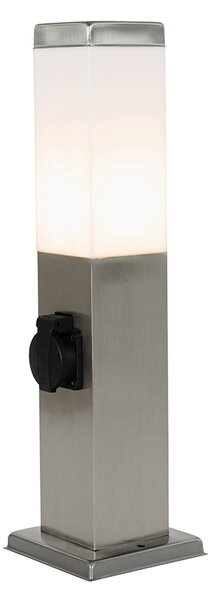Lampă modernă de exterior 45 cm din oțel cu priză IP44 - Malios