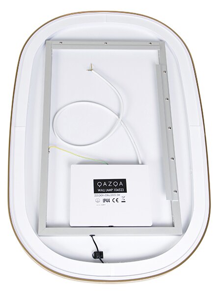 Oglindă de baie cupru cu LED, cu dimmer în 3 trepte cu atingere ovală - Miral