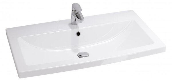 Cersanit Lara Como, set dulap suspendat 79,4x44,7x46 cm si chiuveta ceramica, nuc, S801-154-DSM