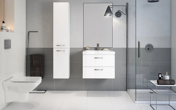 Cersanit Lara City 60, dulap SET + chiuveta, 594x447x460 mm, alb lucios, S801-142-DSM