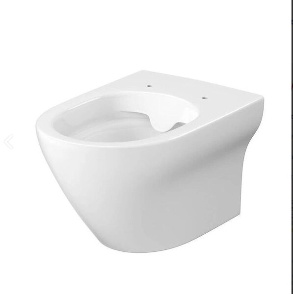 Cersanit Larga Oval CleanOn - vas WC suspendat cu scaun SLIM din duroplast, alb, S701-472