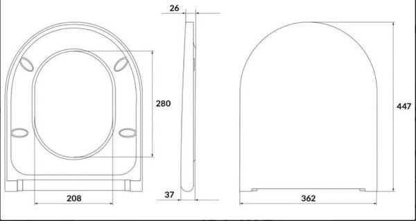 Cersanit Larga Oval CleanOn - vas WC suspendat cu scaun SLIM din duroplast, alb, S701-472
