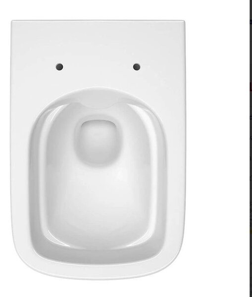 Cersanit Larga patrat Clean On, vas WC suspendat 3/5 l + scaun cu inchidere lenta din duroplast, alb, S701-473