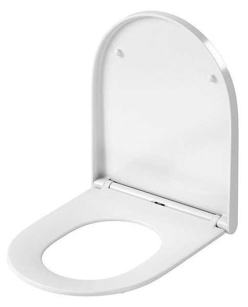 Cersanit Larga Oval CleanOn - vas WC suspendat cu scaun SLIM din duroplast, alb, S701-472