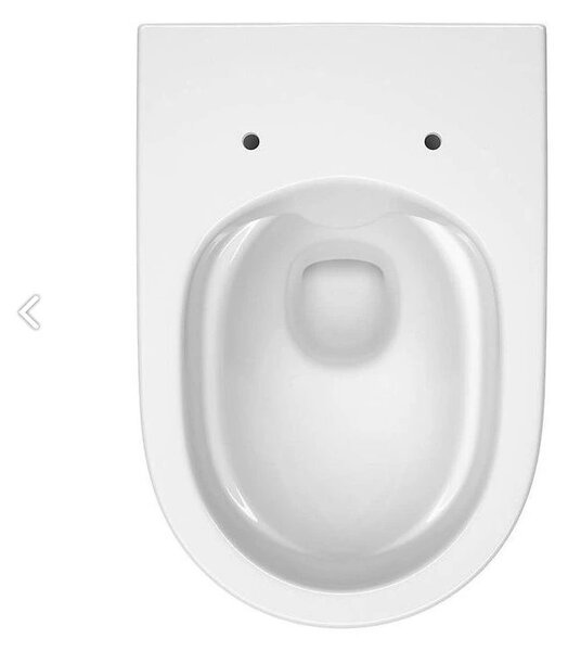 Cersanit Larga Oval CleanOn - vas WC suspendat cu scaun SLIM din duroplast, alb, S701-472